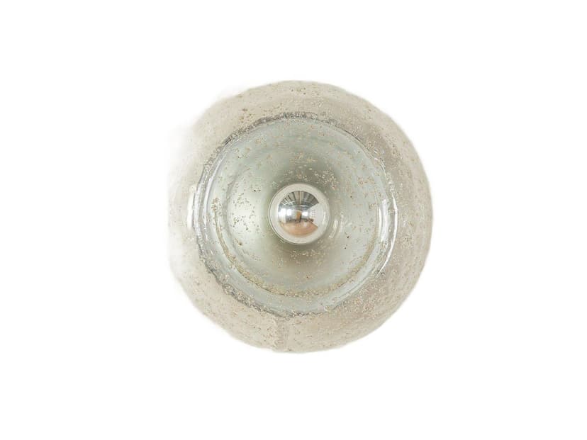 Kinkiet Donut, szkło transparentne, stal polerowana srebrna, proj. J.T. Kalmar, Niemcy, lata 60.