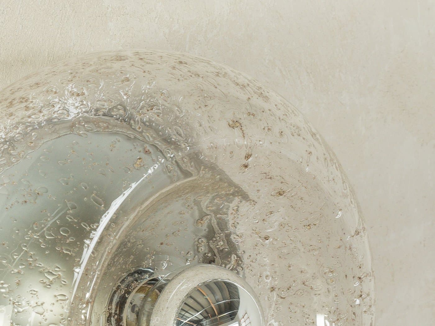 Kinkiet Donut, szkło transparentne, stal srebrna, proj. J.T. Kalmar, Niemcy, lata 70. - 280407