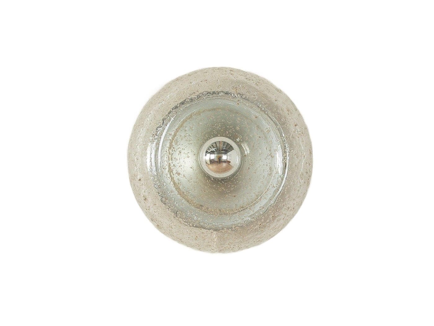 Kinkiet Donut, szkło transparentne, stal srebrna, proj. J.T. Kalmar, Niemcy, lata 70.