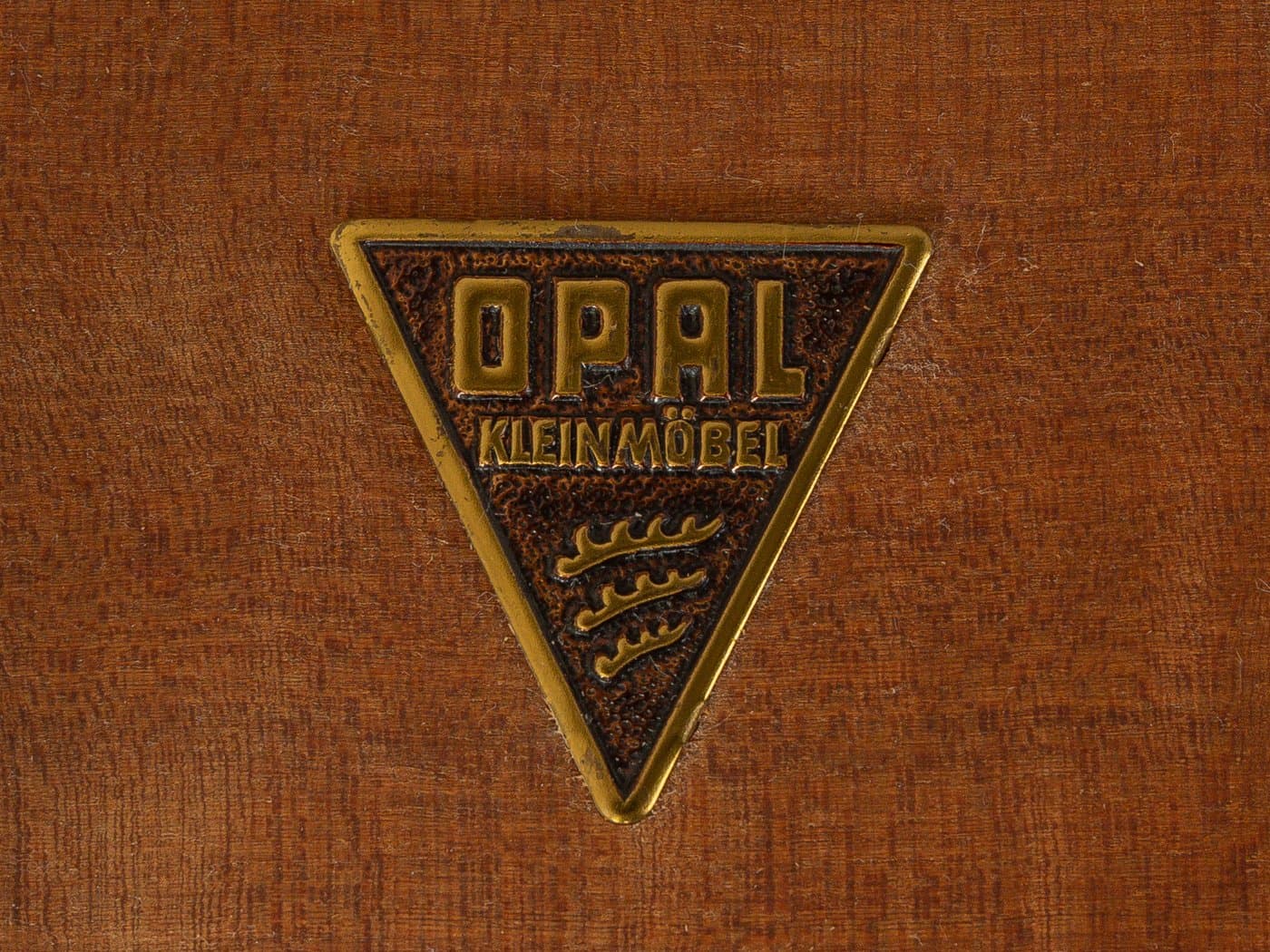 Set of three nesting tables, brown walnut, beige beech, Germany, 1960s. - 280343