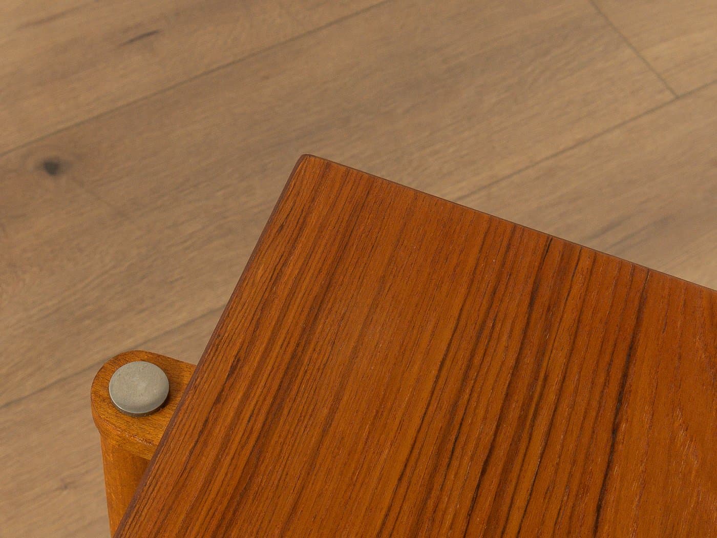 Set of three nesting tables, brown walnut, beige beech, Germany, 1960s. - 280342