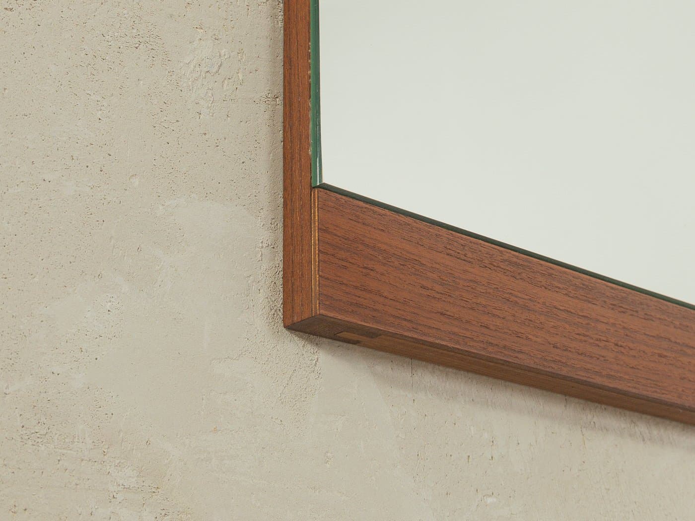 Mirror, glass, brown teak, Germany, 1960s - 280330