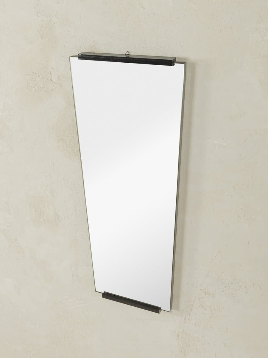 Lustro, szkło transparent, plastik czarny, Niemcy, lata 60. - 280322