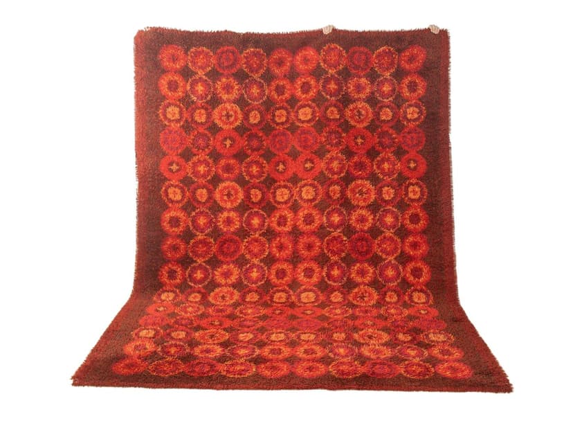 Dywan Space Age 245x340 cm, czerwony, wełna, Niemcy, lata 70.