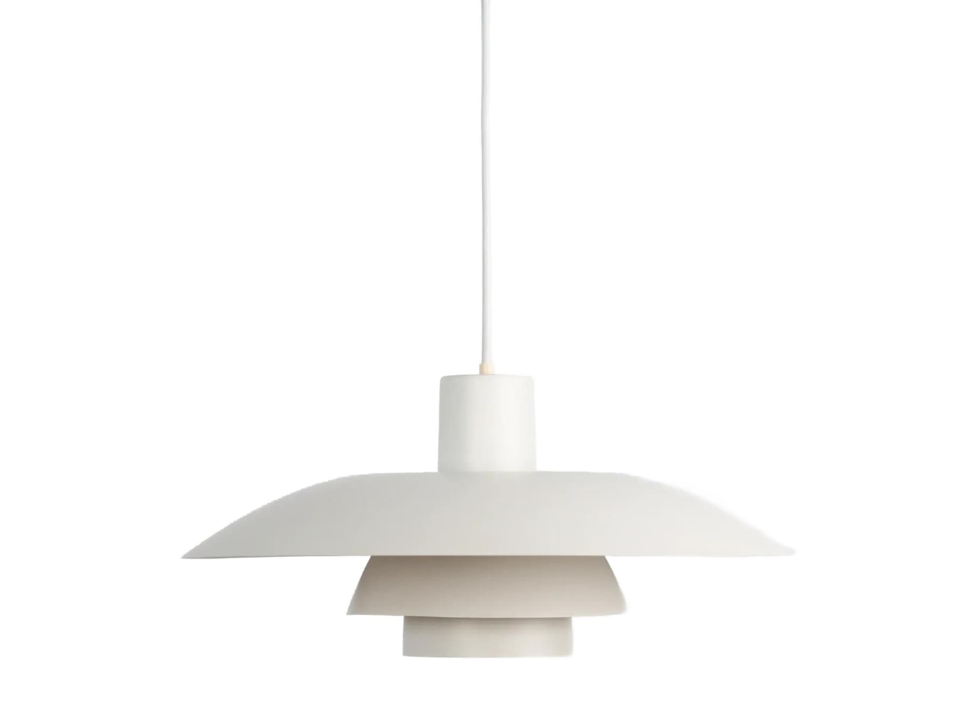 Ivory White Aluminum PH 4/3 Pendant Lamp, by P. Henningsen for Louis Poulsen, Denmark, 1960s