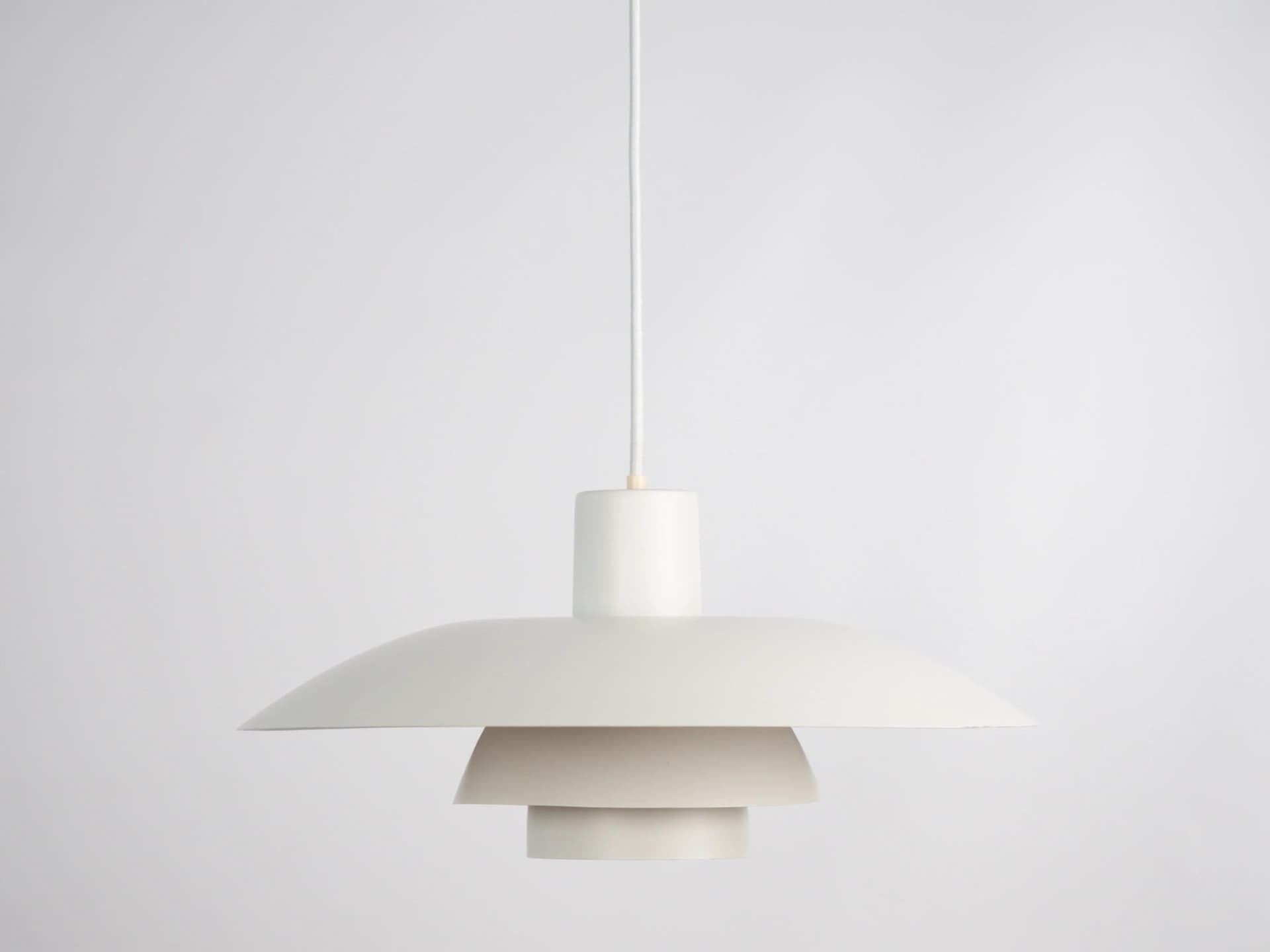 Ivory White Aluminum PH 4/3 Pendant Lamp, by P. Henningsen for Louis Poulsen, Denmark, 1960s - 20467