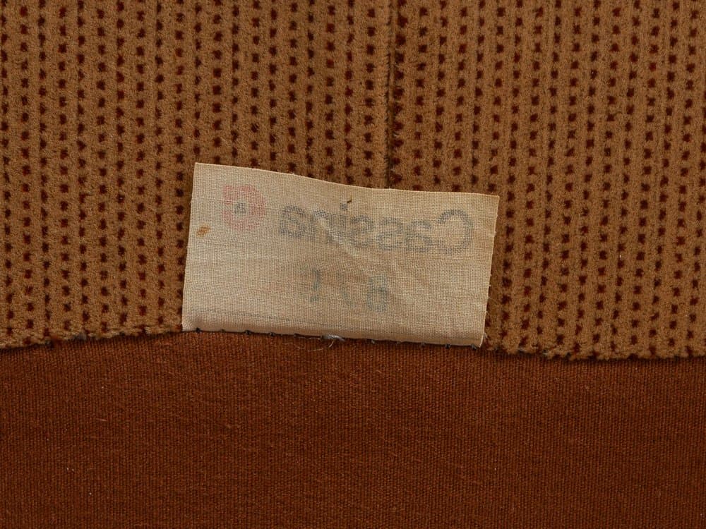 Sofa 675 Maralunga, sztruks beżowy, proj. V. Magistretti, Cassina, Włochy, lata 70. - 280279