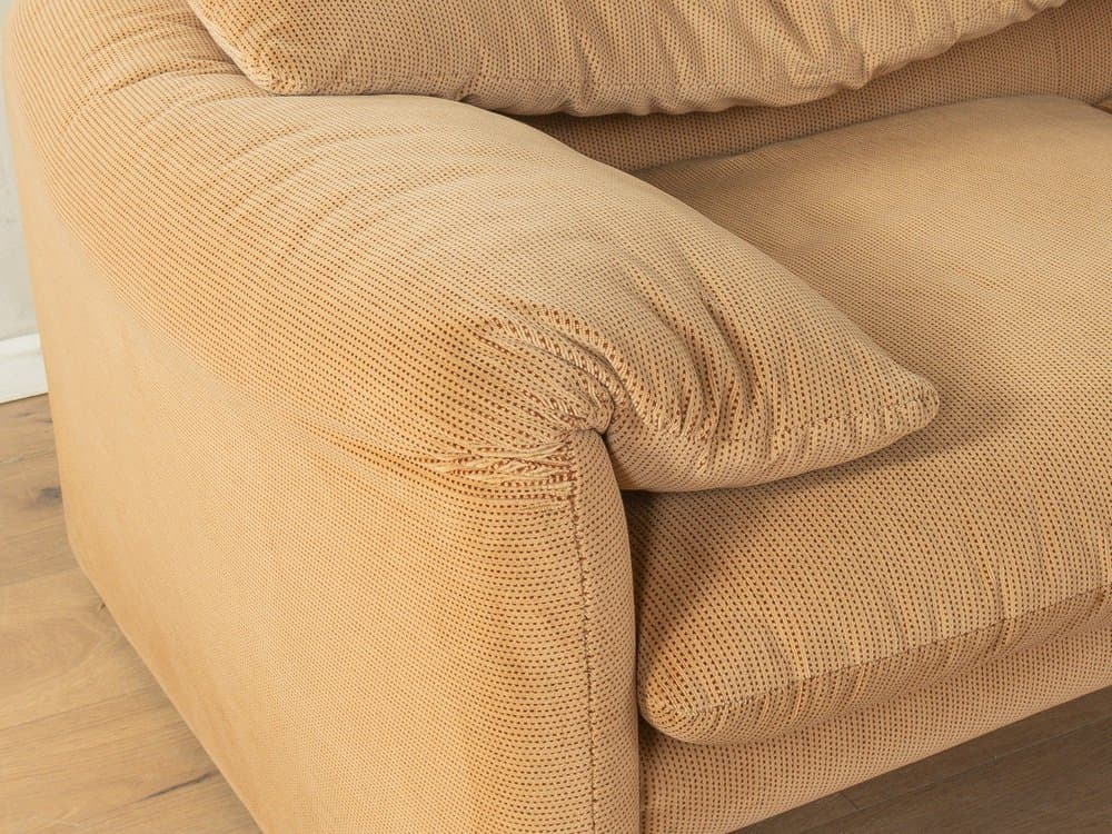 Sofa 675 Maralunga, sztruks beżowy, proj. V. Magistretti, Cassina, Włochy, lata 70. - 280278