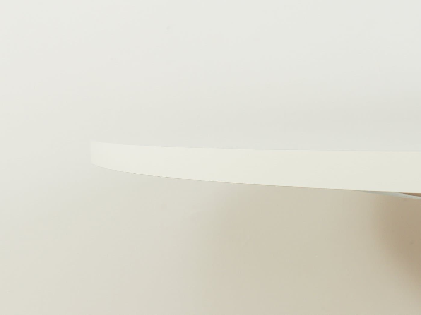 Dining Table, white wood, chrome base, by G. Stoppino, Italy, 1970s. - 280226