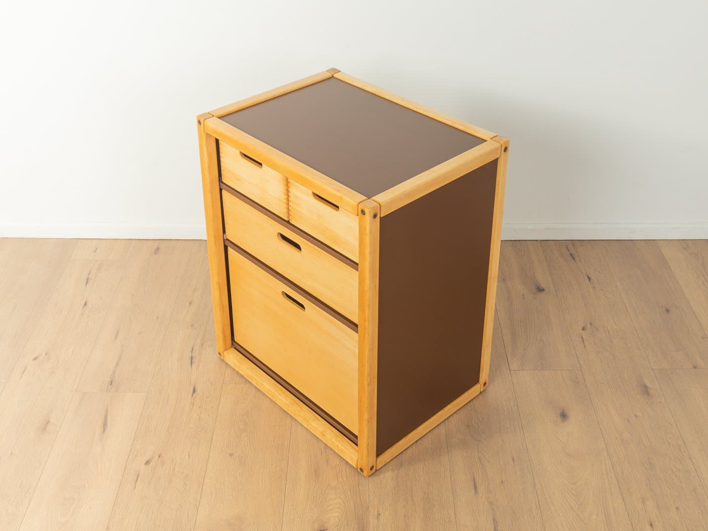 Chest of drawers, brown beech, Flötotto, Germany, 1970s. - 280203