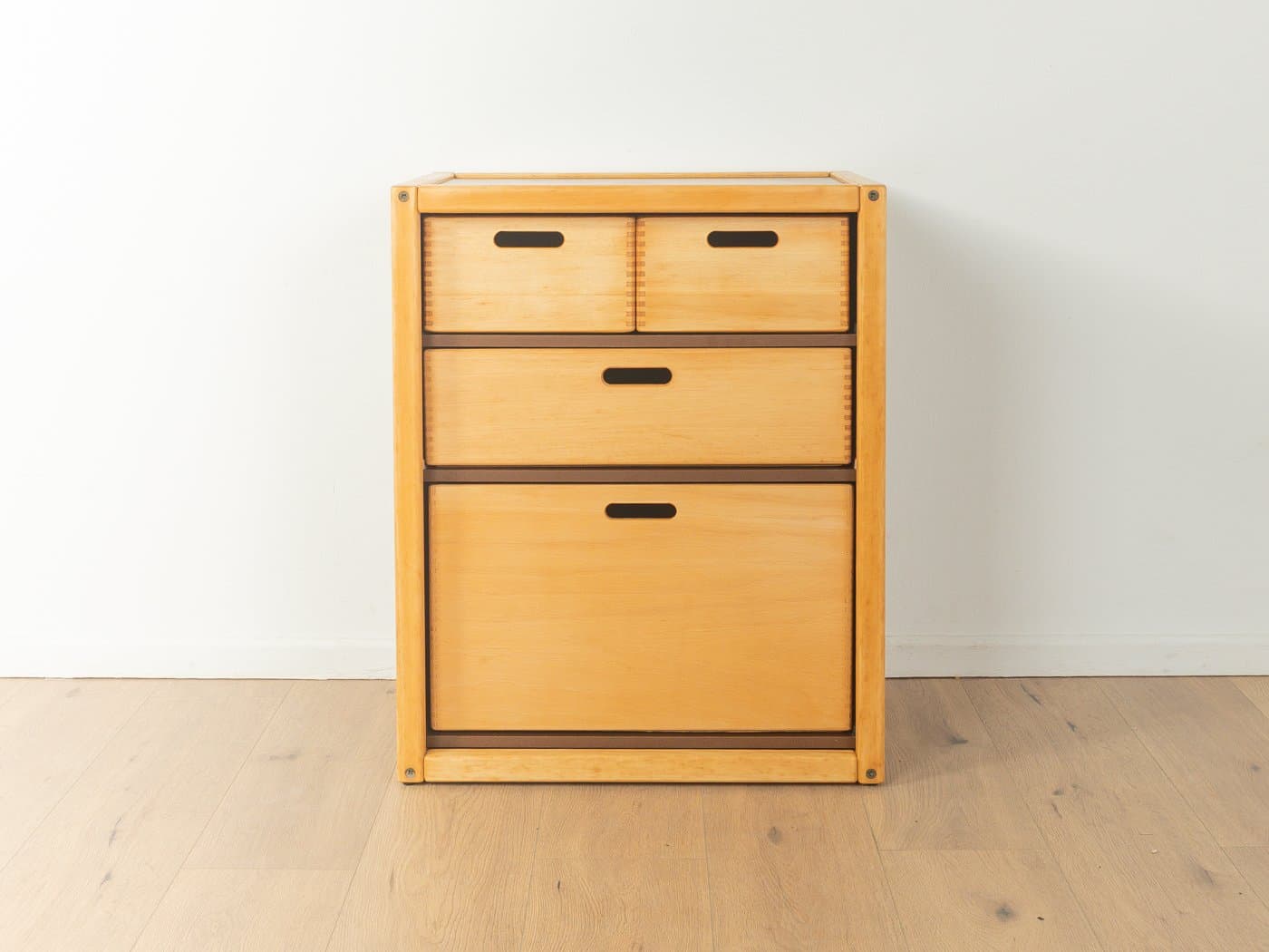 Chest of drawers, brown beech, Flötotto, Germany, 1970s. - 280206
