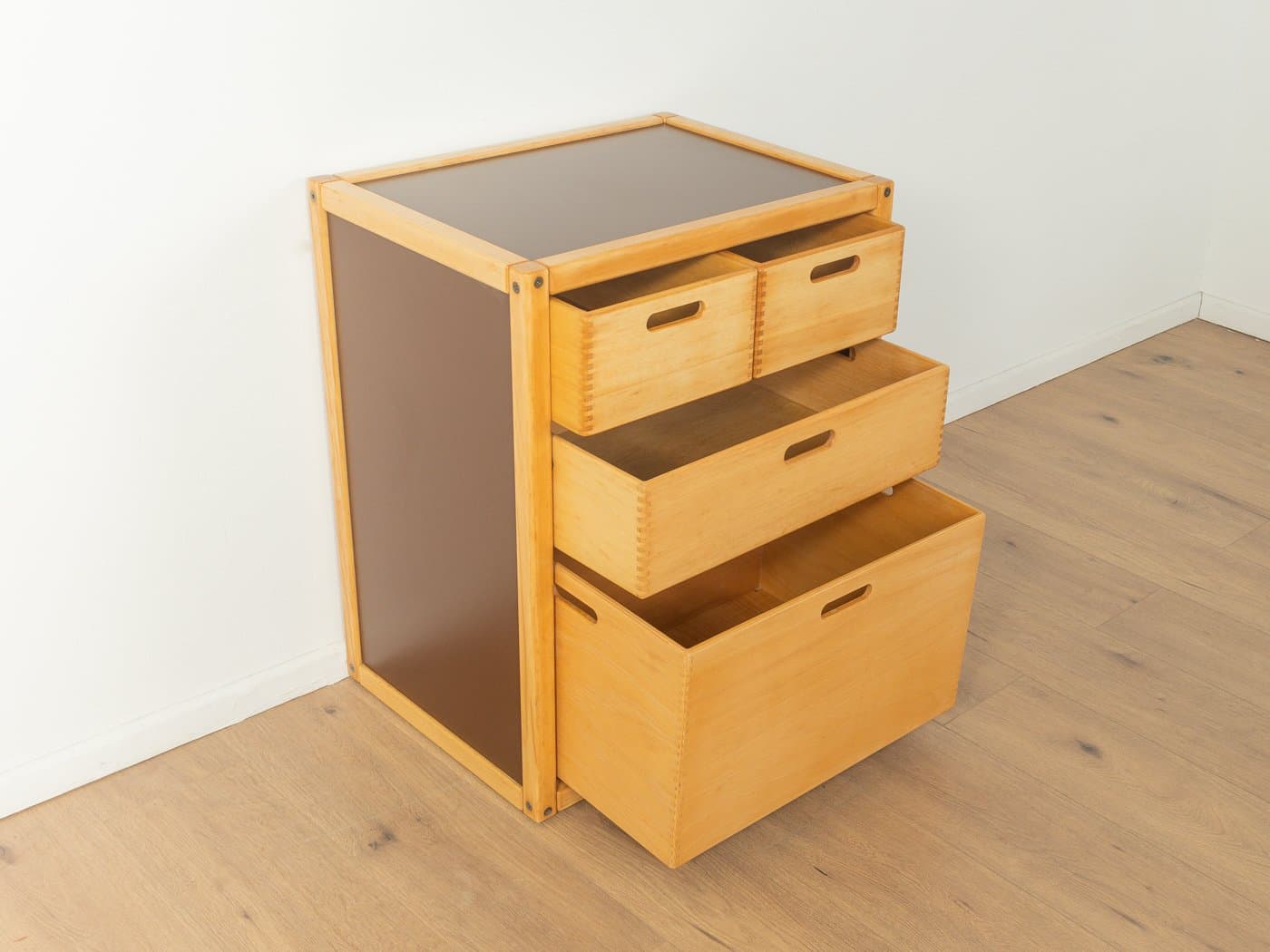 Chest of drawers, brown beech, Flötotto, Germany, 1970s. - 280204
