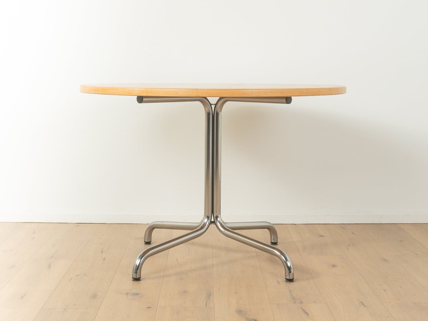 Stół jadalniany, jesion brązowy, chrom, Thonet, Niemcy, lata 60. - 280195