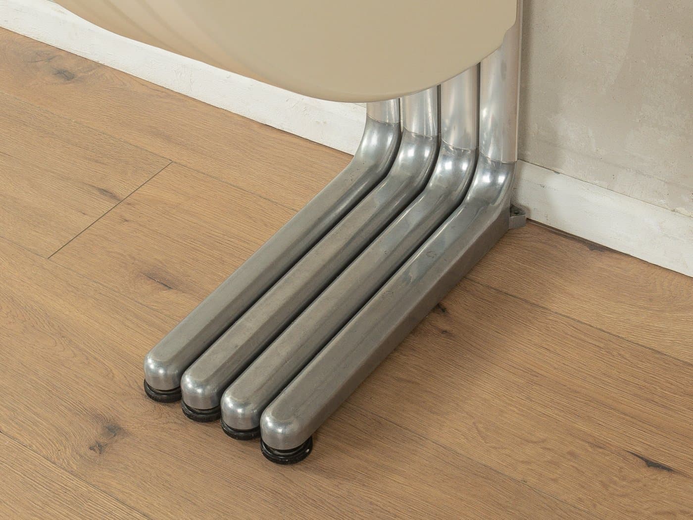 Stół składany Plano, beżowy, stal nierdzewna, proj. G. Piretti, Castelli, Włochy, lata 70. - 280150