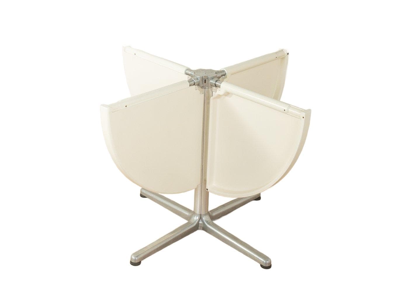 Stół składany Plano, beżowy, stal nierdzewna, proj. G. Piretti, Castelli, Włochy, lata 70.