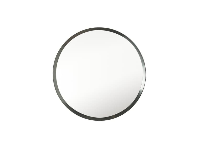 Lustro ścienne, czarny, szkło, Niemcy, lata 80.