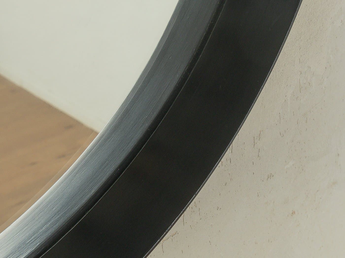 Wall mirror, black, glass, Germany, 1980s. - 280134