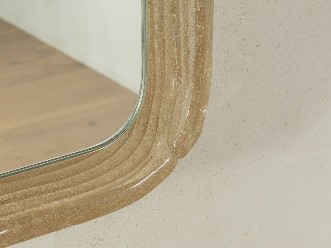 Lustro ścienne, złoty, szkło, Niemcy, lata 70. - 280128