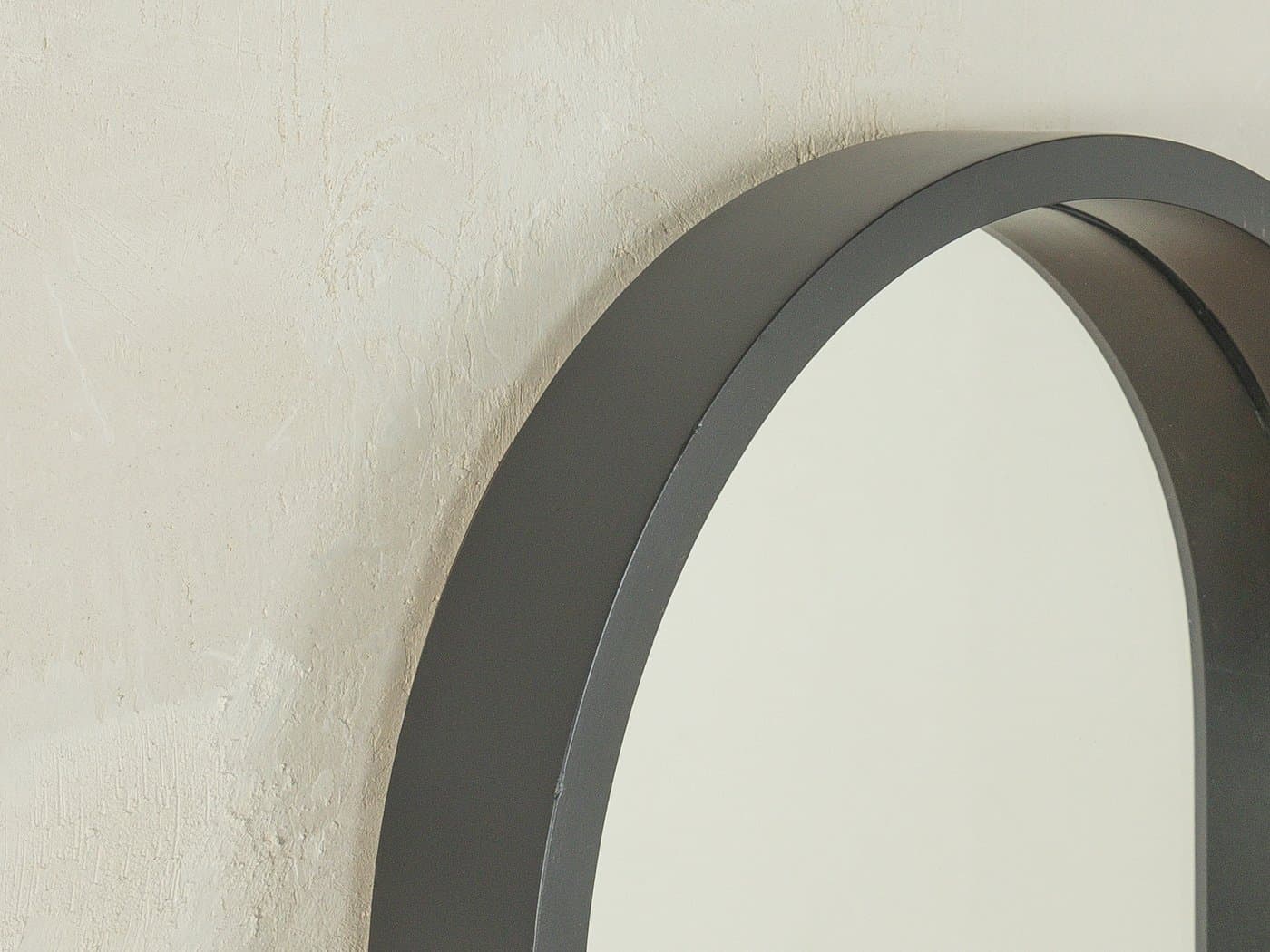 Lustro, czarne szkło, Niemcy, lata 80. - 280121