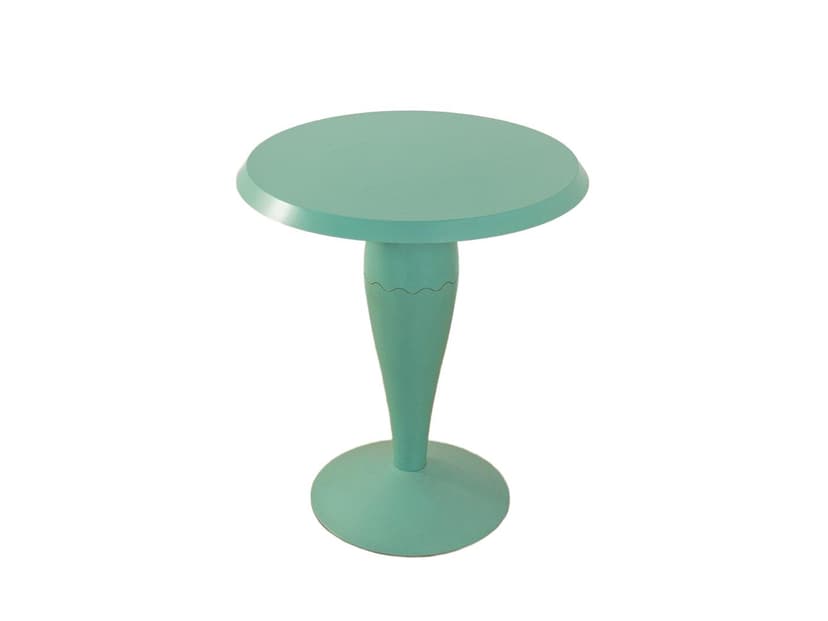 Stół bistro Miss Balū, zielony, plastik, proj. P. Starck, Kartell, Włochy, lata 80.