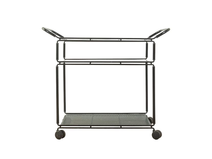 Wózek barowy KRI, metal czarny, proj. N. Gammelgaard, Ikea, Szwecja, lata 80.
