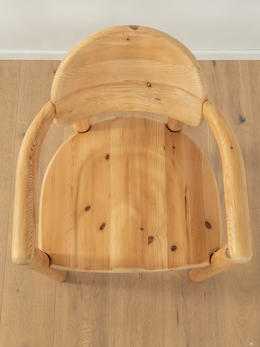 Zestaw czterech krzeseł jadalnianych, sosna brązowa, proj. R. Daumiller, Dania, lata 70. - 280097