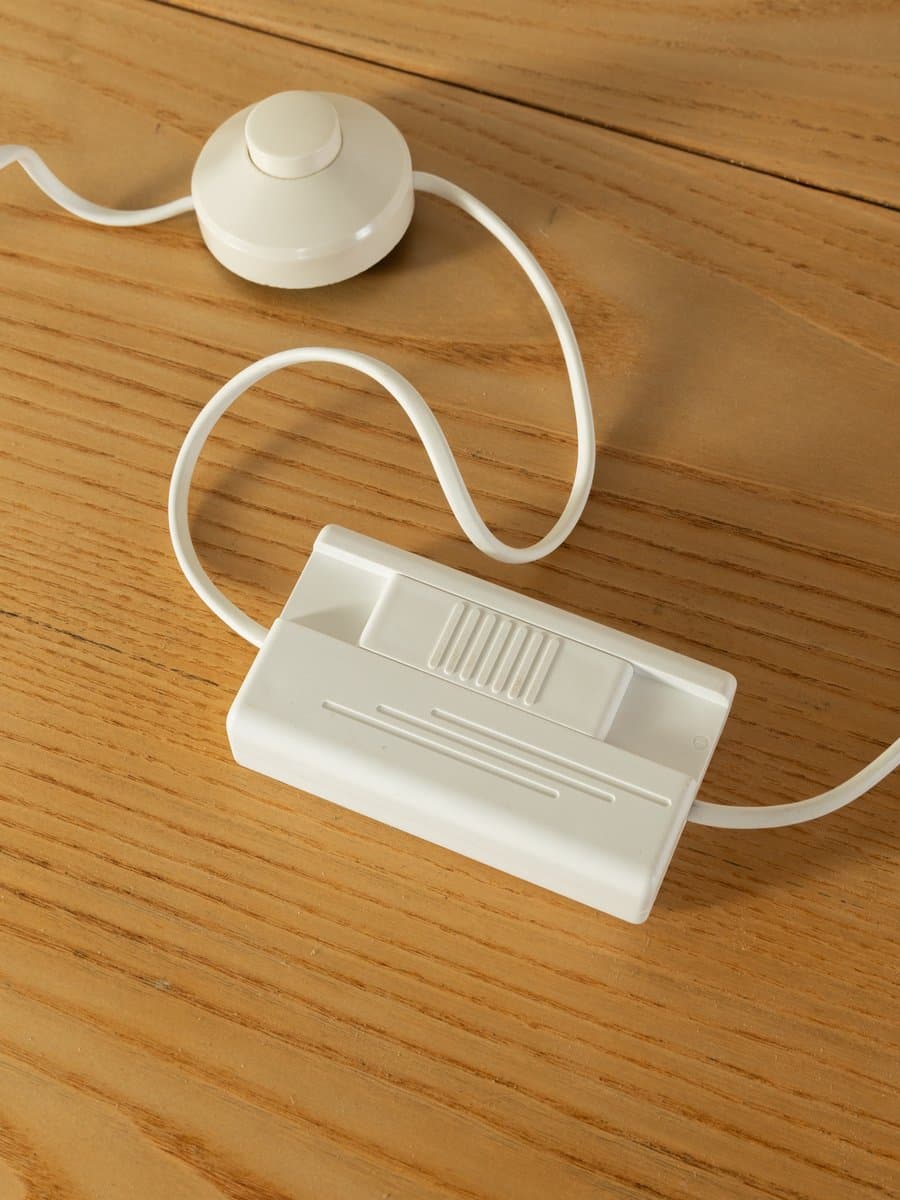 Lampa podłogowa, brązowy, sosna, szkło białe, Temde, Niemcy, lata 80. - 280077