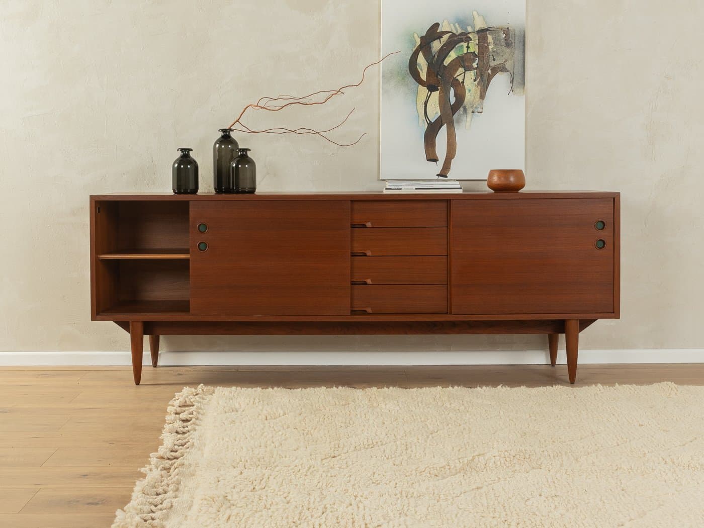 Sideboard, teak brązowy, Niemcy, lata 60. - 280044