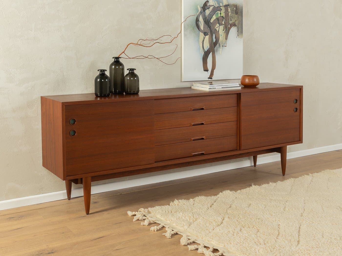 Sideboard, teak brązowy, Niemcy, lata 60. - 280046