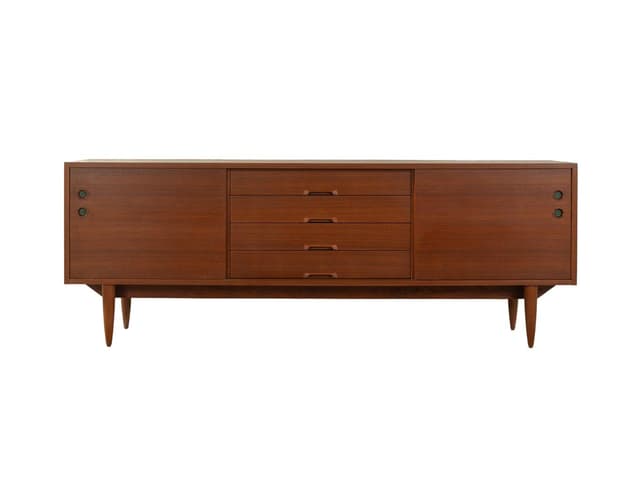 Sideboard, teak brązowy, Niemcy, lata 60. - WYMIARY