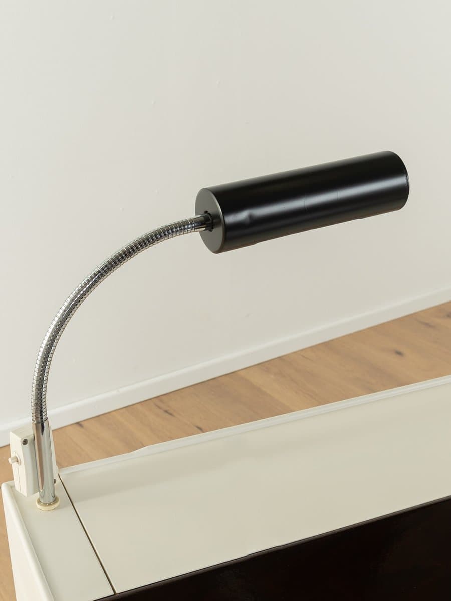 School Desk Space Age, white black plastic, black metal, by L. Colani, Germany, 1970s. - 280032