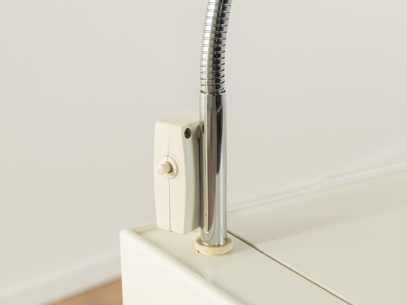 School Desk Space Age, white black plastic, black metal, by L. Colani, Germany, 1970s. - 280033