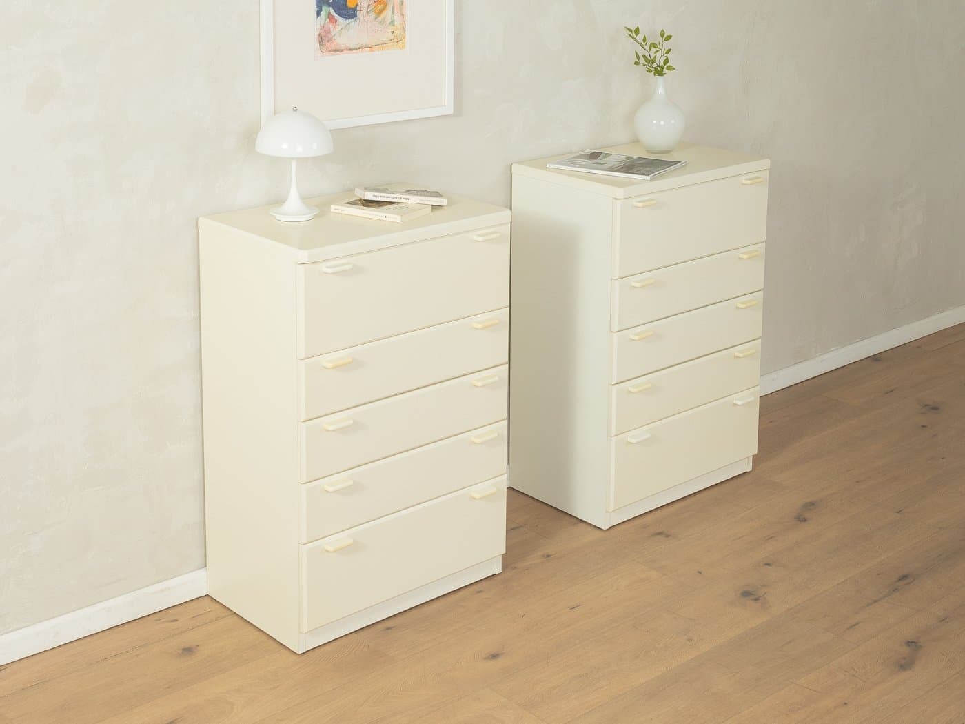 Para komód minimalistycznych, drewno beżowy, Niemcy, lata 80. - 279984