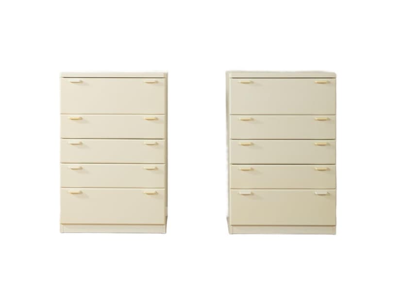 Para komód minimalistycznych, drewno beżowy, Niemcy, lata 80.