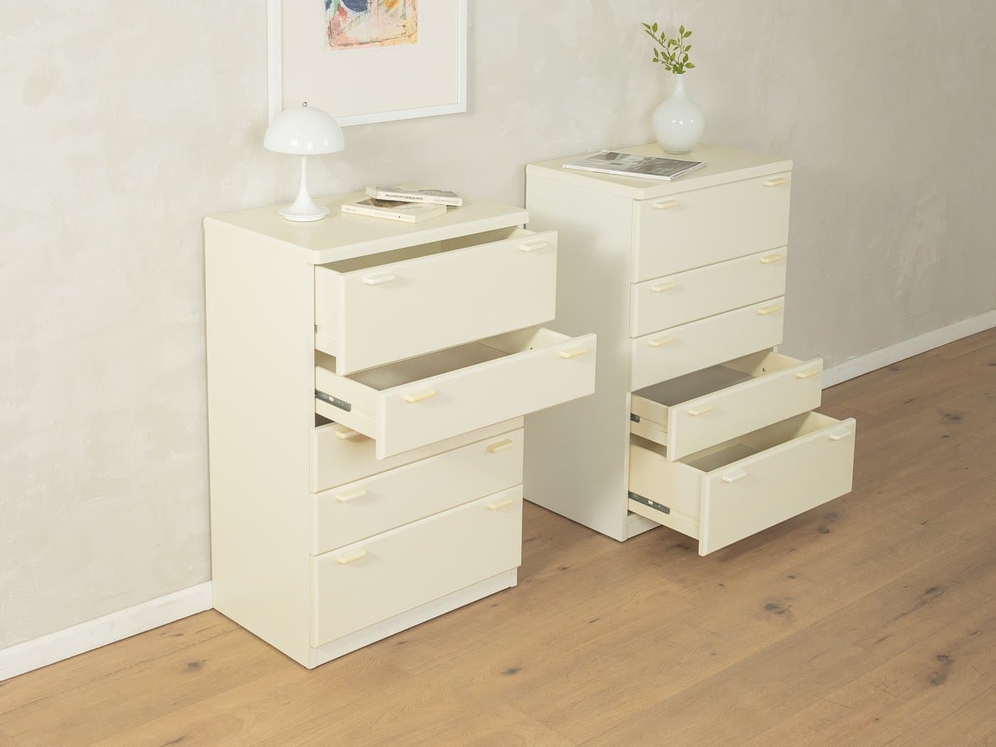 Para komód minimalistycznych, drewno beżowy, Niemcy, lata 80. - 279983