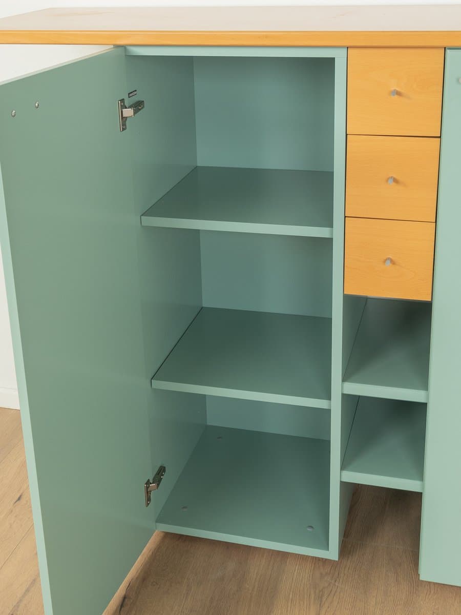 Komoda, zielony, jesion, proj. P. Maly, Niemcy, lata 80. - 279978