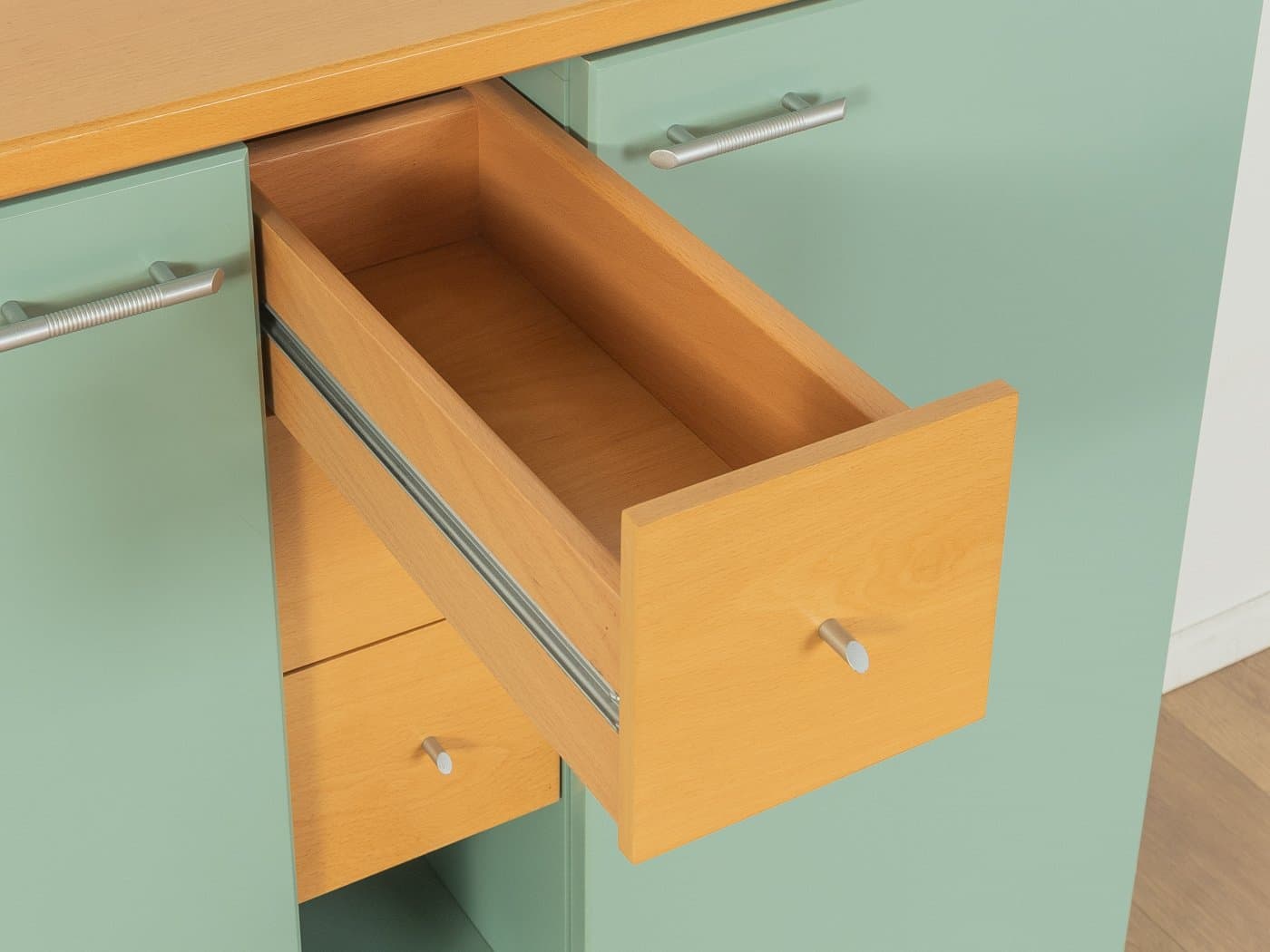 Komoda, zielony, jesion, proj. P. Maly, Niemcy, lata 80. - 279980