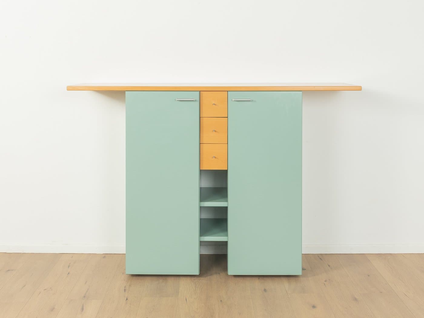 Komoda, zielony, jesion, proj. P. Maly, Niemcy, lata 80. - 279973