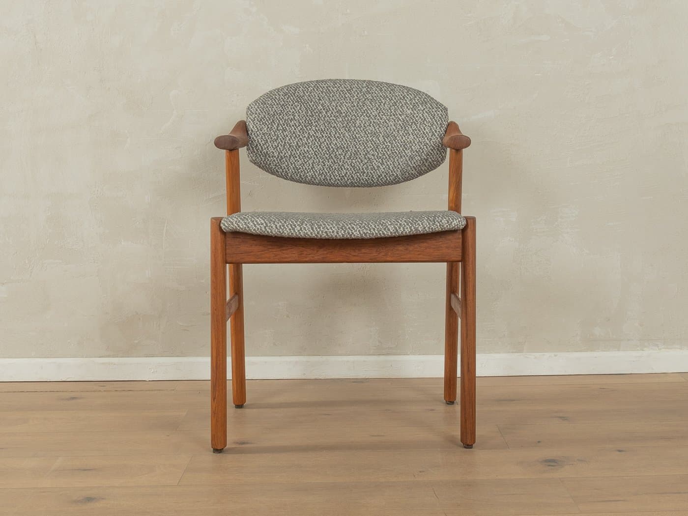 Fotel biurowy, teak szary, Dania, lata 60. - 279921