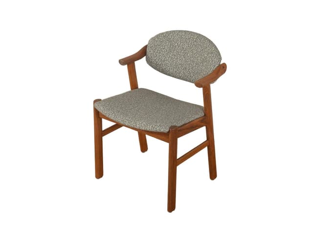 Fotel biurowy, teak szary, Dania, lata 60. - WYMIARY