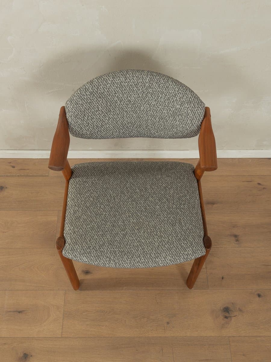 Fotel biurowy, teak szary, Dania, lata 60. - 279924