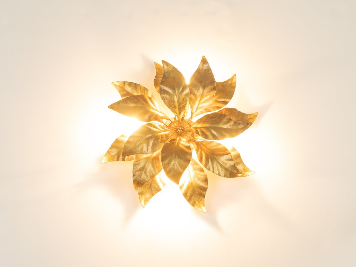 Kinkiet, złoty, metal, proj. H. Kögl, Niemcy, lata 70. - 279915