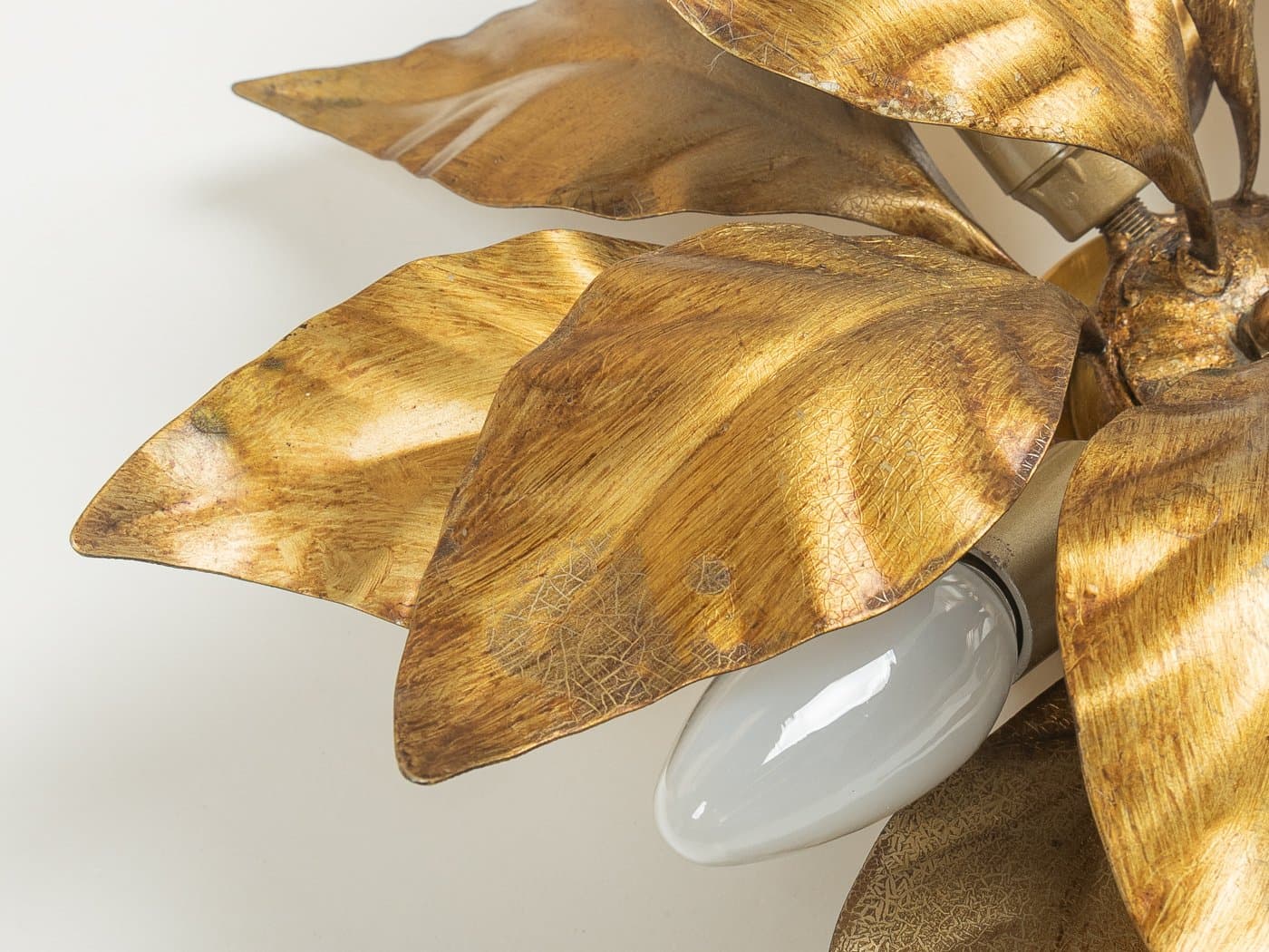 Kinkiet, złoty, metal, proj. H. Kögl, Niemcy, lata 70. - 279916