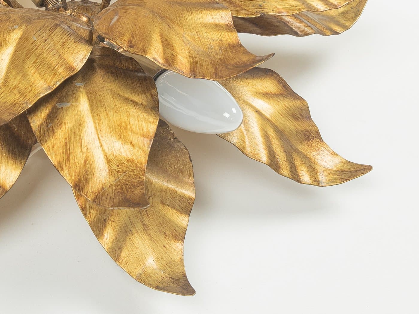 Kinkiet, złoty, metal, proj. H. Kögl, Niemcy, lata 70. - 279917