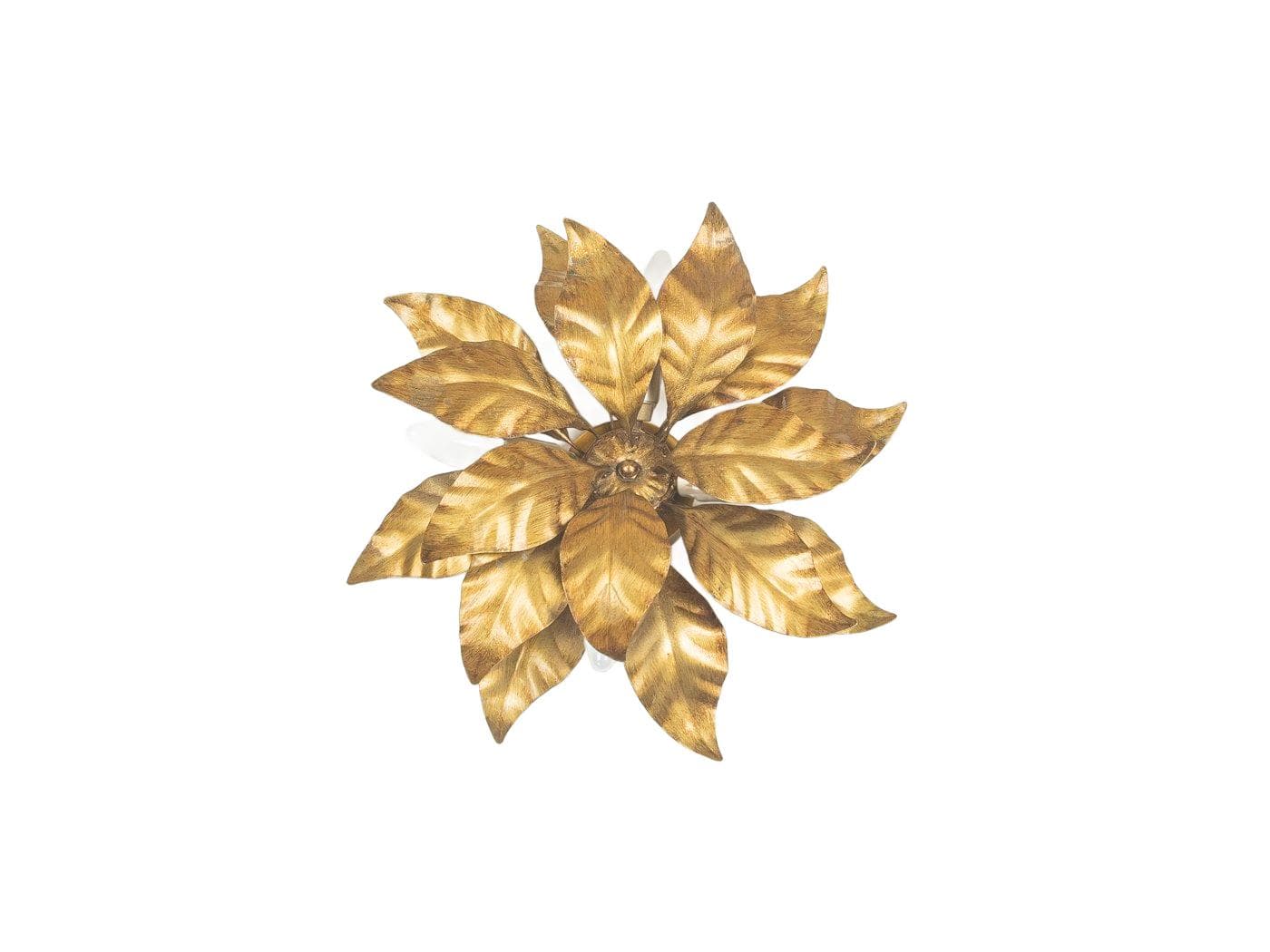 Kinkiet, złoty, metal, proj. H. Kögl, Niemcy, lata 70.