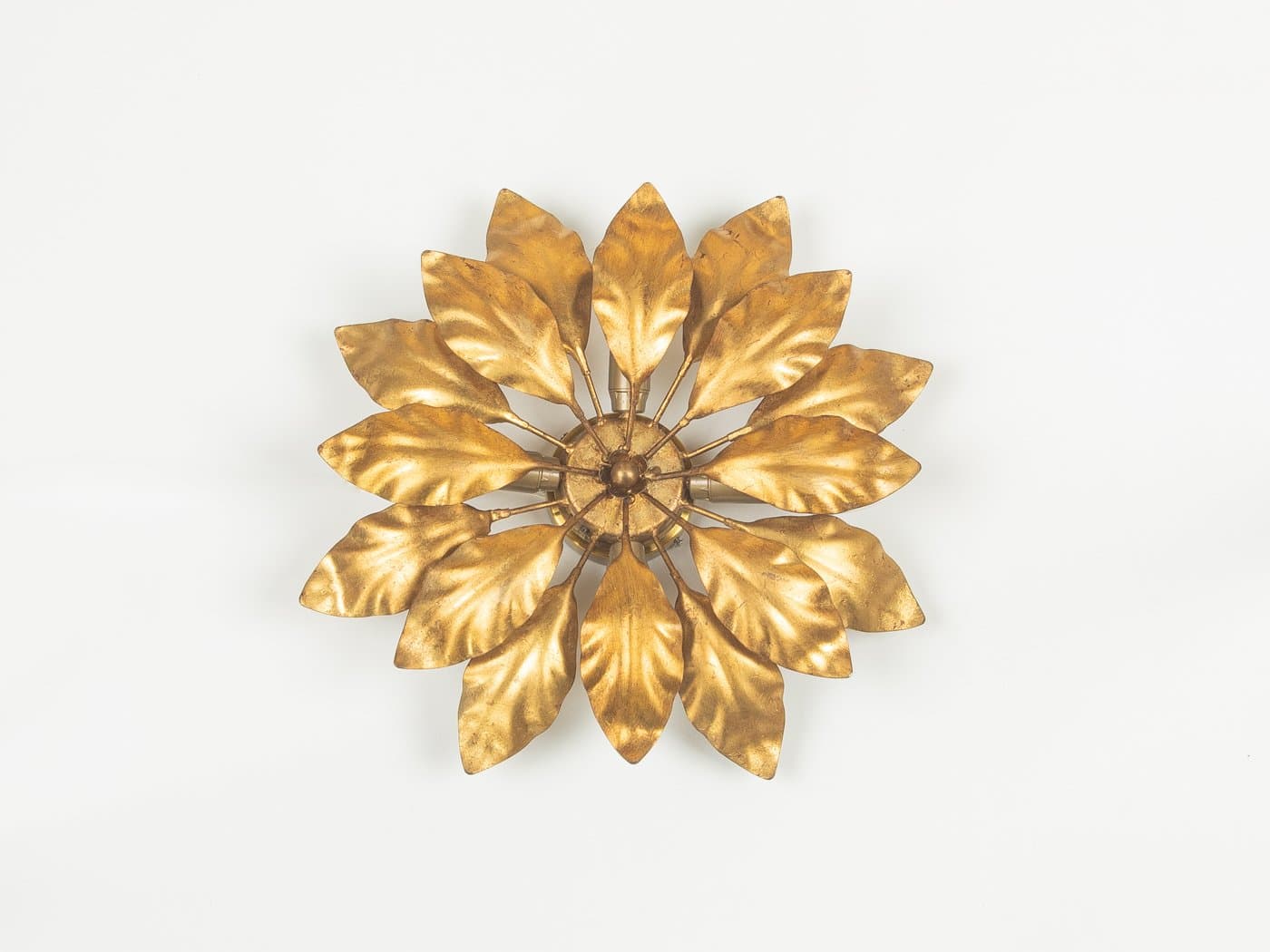 Kinkiet, złoty, metal, proj. H. Kögl, Niemcy, lata 70. - 279913