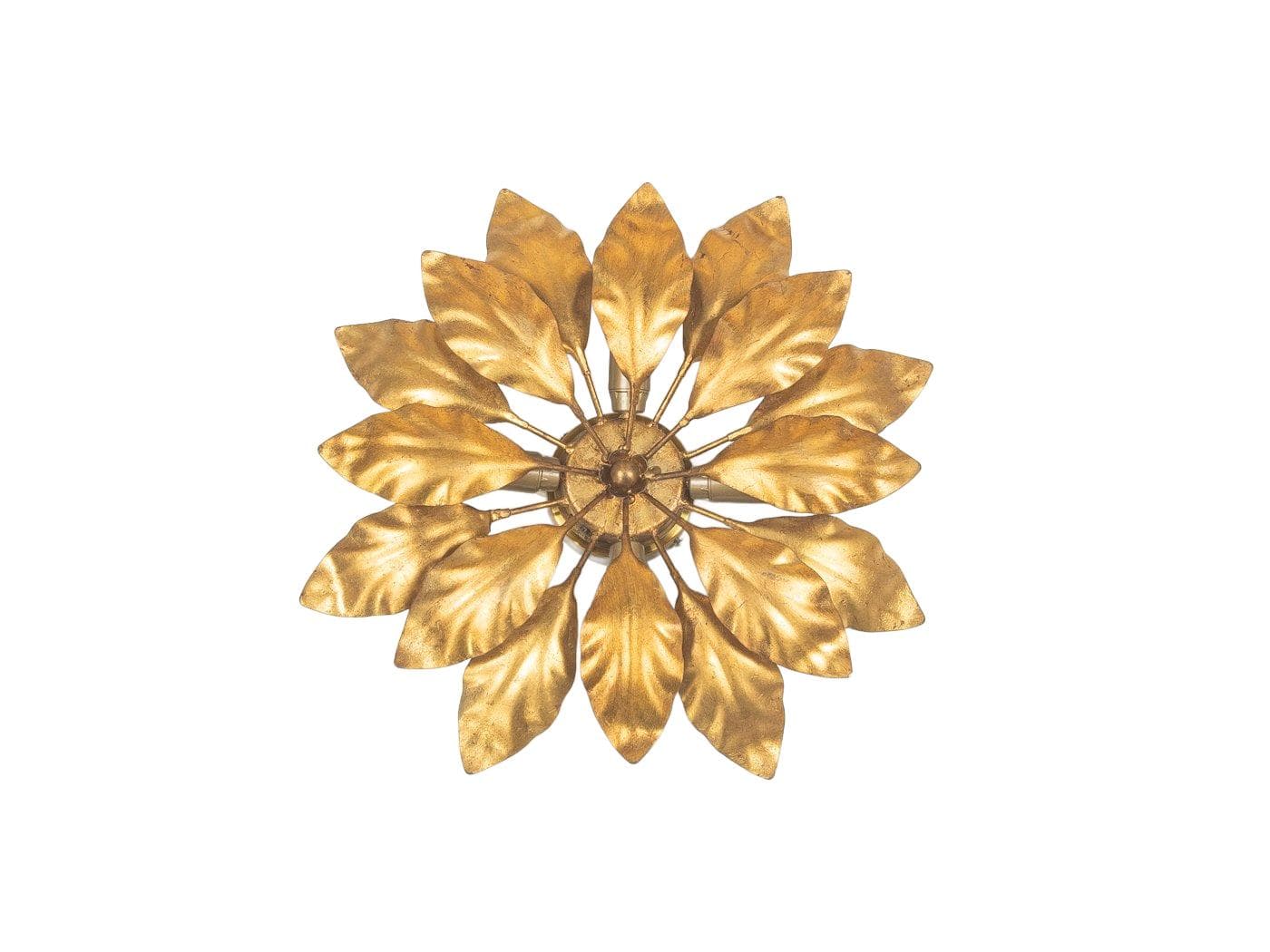 Kinkiet, złoty, metal, proj. H. Kögl, Niemcy, lata 70.