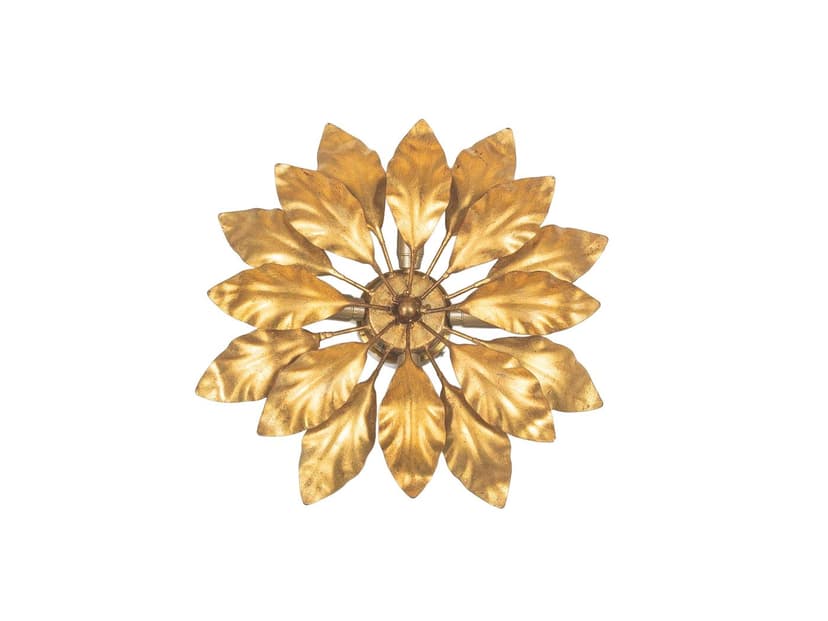 Kinkiet, złoty, metal, proj. H. Kögl, Niemcy, lata 70.