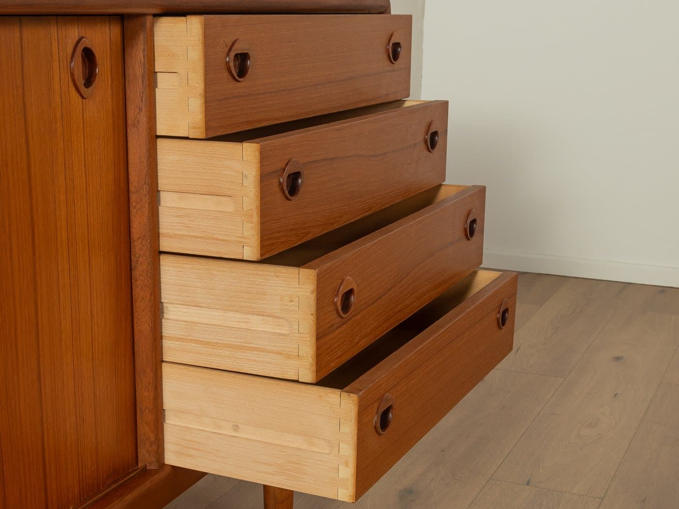 Kredens, teak brązowy, Dania, lata 60. - 279877