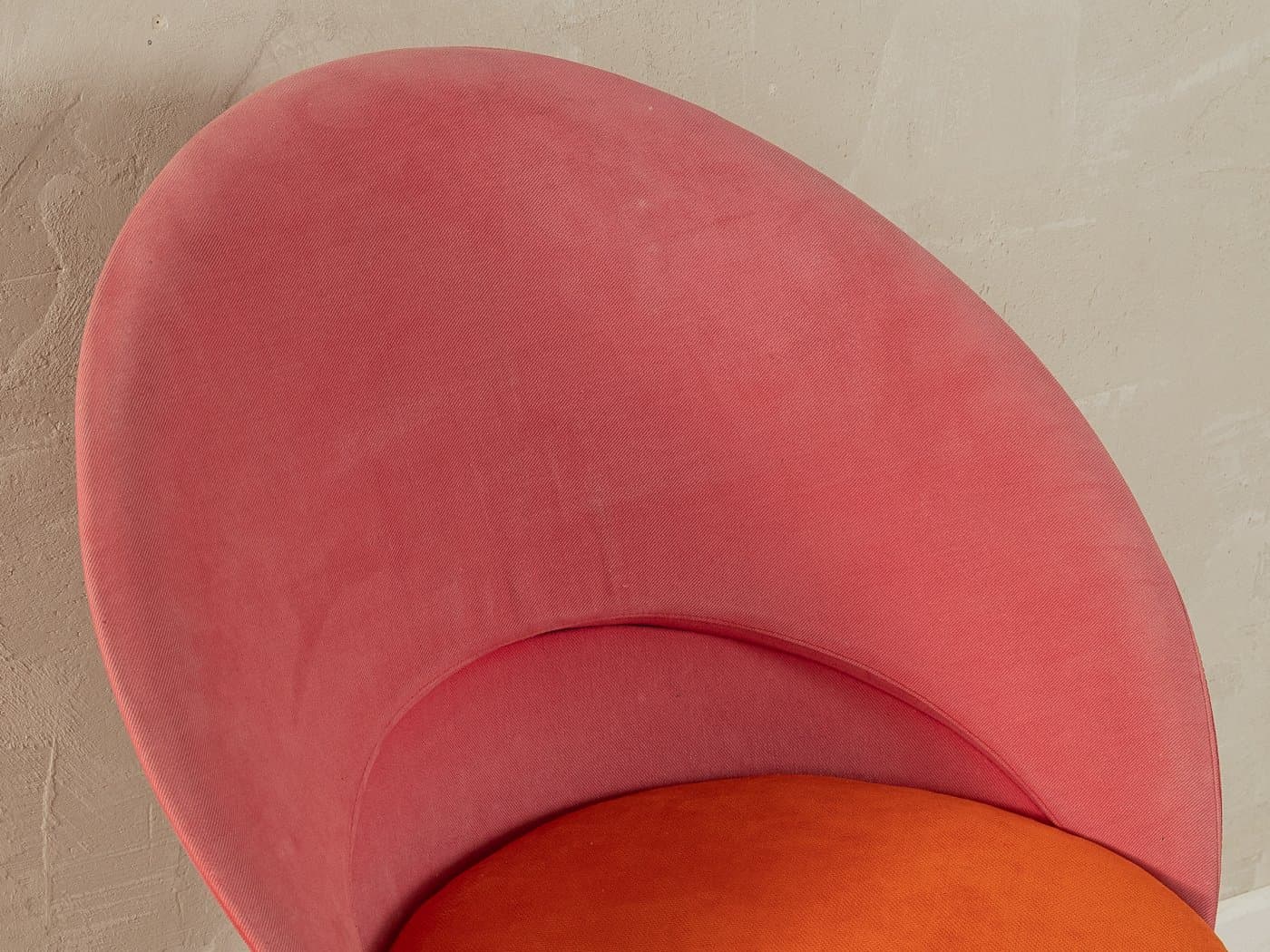 Para krzeseł Cone Chair, różowy, tkanina, stal nierdzewna, proj. V. Panton, Niemcy, lata 50. - 279668